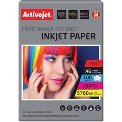 ActiveJet Professional Photo Glossy A6 260g/m² 100stk
