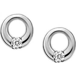 Skagen Elin Circle Earrings - Silver/Transparent
