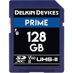 Delkin Prime SDXC Class 10 UHS-II U3 V60 300/100MB/s 128GB