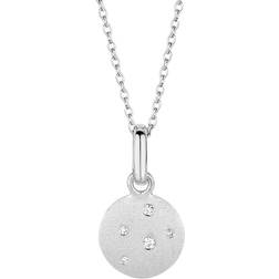 Spirit Icons Stardust Silver Necklace w. White Zirconia (10411-45)