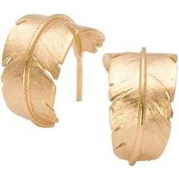 Heiring Feather Creol Earrings - Gold