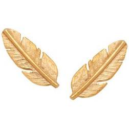 Heiring Feather Mini Earrings - Gold