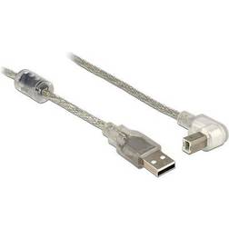 DeLock Ferrite USB A-USB B 2.0 Angled 1m