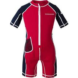 Didriksons Reef Kid's Swimming Suit - Chili Red (502470-314)