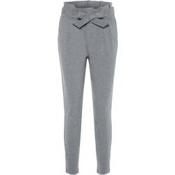 Vero Moda Eva Loose Fit Trousers - Grey/Medium Grey Melange
