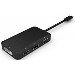 MicroConnect USB C-DVI/VGA/HDMI/DisplayPort M-F Adapter