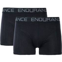 Endurance Brighton Bamboo Boxer Shorts 2-pack - Black