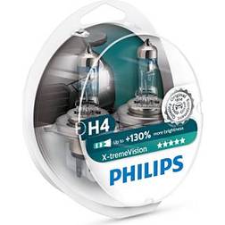 Philips H4 X-tremeVision Halogen Lamps 55W P43t-38 2-pack