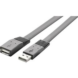 Renkforce Flat USB A - USB A M-F 2.0 1m