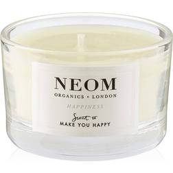 Neom Organics Happiness Travel Scented Candle White Neroli Mimosa & Lemon Duftlys 420g