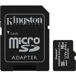 Kingston Canvas Select Plus microSDHC Class 10 UHS-I U1 V10 A1 100MB/s 16GB +Adapter