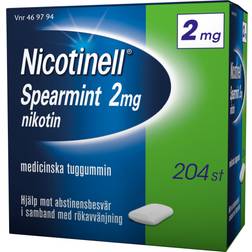 Nicotinell Spearmint 2mg 204 stk Tyggegummi