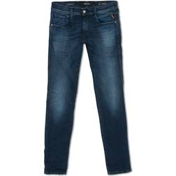 Replay Slim Fit Jeans Anbass Hyperflex Clouds - Mørkeblå