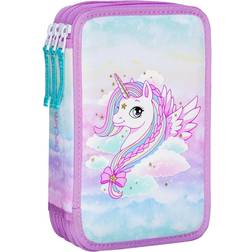 Beckmann Unicorn Three Section Pencil Case with Content