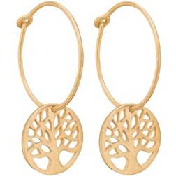 Frk Lisberg Tree of Life Creol Earrings - Gold