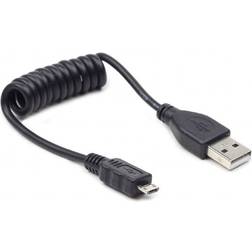 Gembird Coiled USB A-USB Micro-B 2.0 0.6m