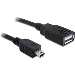 DeLock USB A-USB Mini-B M-F 2.0 0.5m