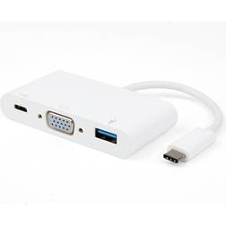Vivanco USB C-VGA/USB A/USB C M-F Adapter