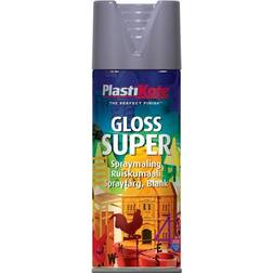Plasti-Kote Super Gloss Spray Paint Aluminium 400ml