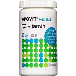 Apovit D3-vitamin 25µg 300 stk