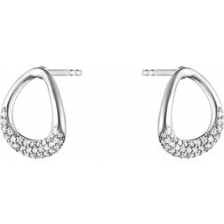 Georg Jensen Offspring Earrings - Silver/Diamonds