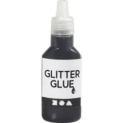 Creotime Glitter Glue Black 25ml
