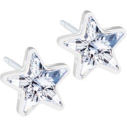 Blomdahl Star Earrings - White/Transparent