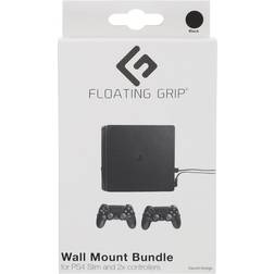 Floating Grip PS4 Slim Console and Controllers Wall Mount - Black