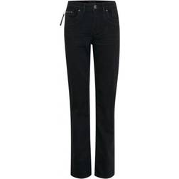 PULZ Jeans Karolina Highwaist Straight Jeans - Black Denim