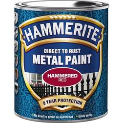 Hammerite Direct to Rust Hammered Effect Metalmaling Hammered Red 0.75L