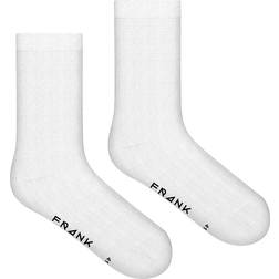 Frank Dandy Bamboo Solid Crew Socks - White