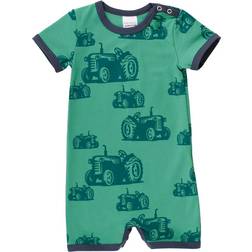 Fred's World Farming Summer Romper with Tractor Print - Green (1583035600-018602201)