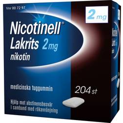 Nicotinell Lakrids 2mg 204 stk Tyggegummi