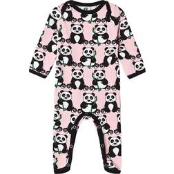Småfolk Bodysuit with Panda - Coral Blush (03-4008)
