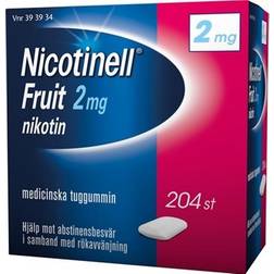 Nicotinell Fruit 2mg 204 stk Tyggegummi