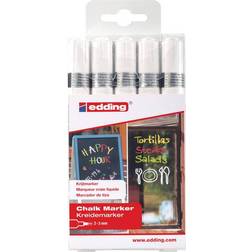 Edding 4095 Chalk Marker 2-3mm White 5-pack