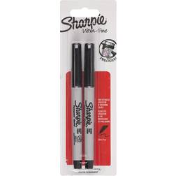 Sharpie Ultra Fine Tip Permanent Markers Black 2 Pack