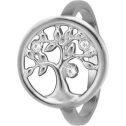 Christina Jewelry Tree Of Life Ring - Silver/Topaz