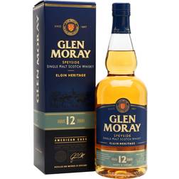Glen Moray 12 YO Speyside Single Malt 40% 70 cl