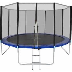 tectake Garfunky Trampoline 396cm + Safety Net + Ladder