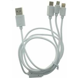 Sinox USB A-USB C/USB Micro B/Lightning 1m