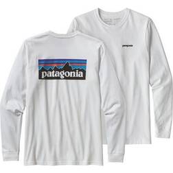 Patagonia Long-Sleeved P-6 Logo Responsibili-T-shirt - White