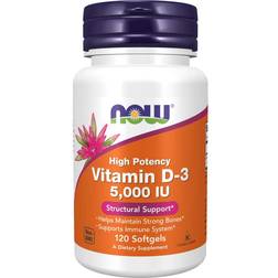 Now Foods Vitamin D-3 5000 IU 120 stk