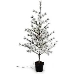 Nordic Winter Artificial Larch Tree with Light & Snow White Juletræ 120cm