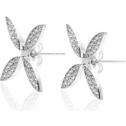 Gynning Jewelry Sparkling Ellipse Earrings - Silver
