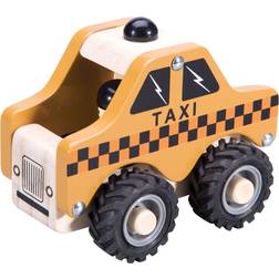 Magni Wooden Taxi with Rubber Wheels