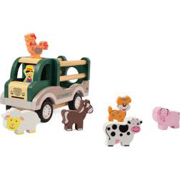 Magni Farm Truck with 6 Animals Pull Back