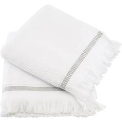 Meraki Mkds03 2-pack Badehåndklæde White/Grey (100x50cm)