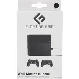 Floating Grip PS4 Console and Controllers Wall Mount - Black