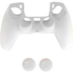 Teknikproffset PS5 Controller Silicone Grip and 2 x Silicone Hat - White